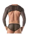 Circuit Fishnet bolero Black For Men From a Back View