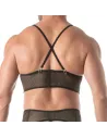 Circuit Fishnet Bustier Black For Men From Back