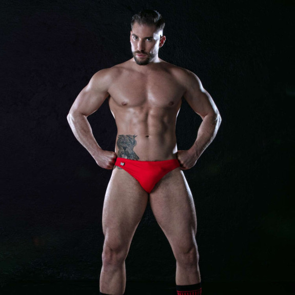 Plain swim Thongs Red