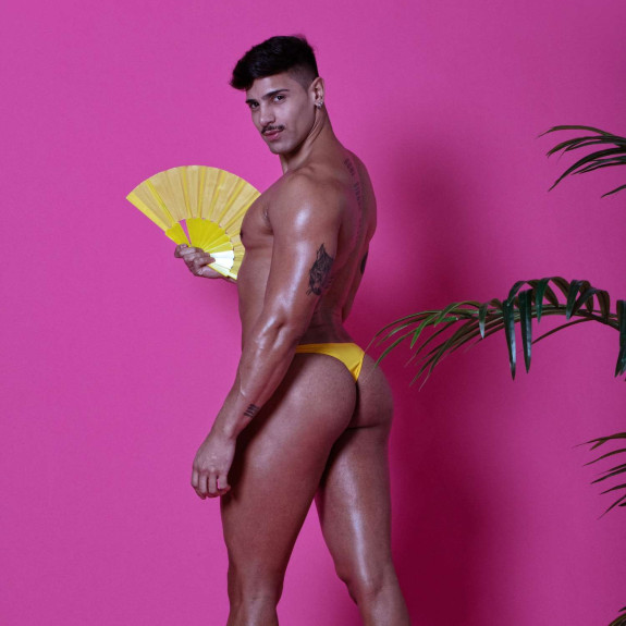 Plain swim Thongs Yellow