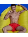 Mid Thigh Swim Shorts Red