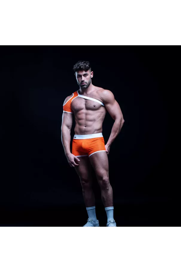 Neon Mesh Shorts Orange
