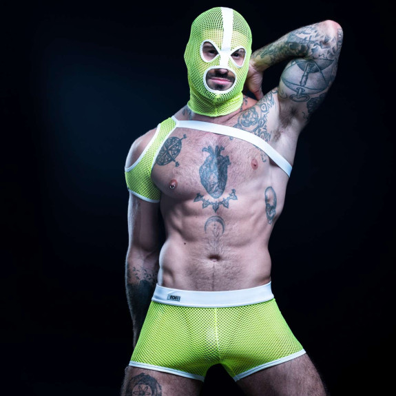 Neon Mesh Shorts Yellow