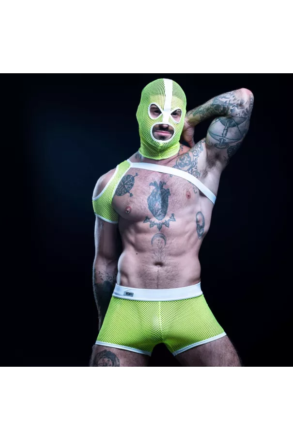 Neon Mesh Shorts Yellow
