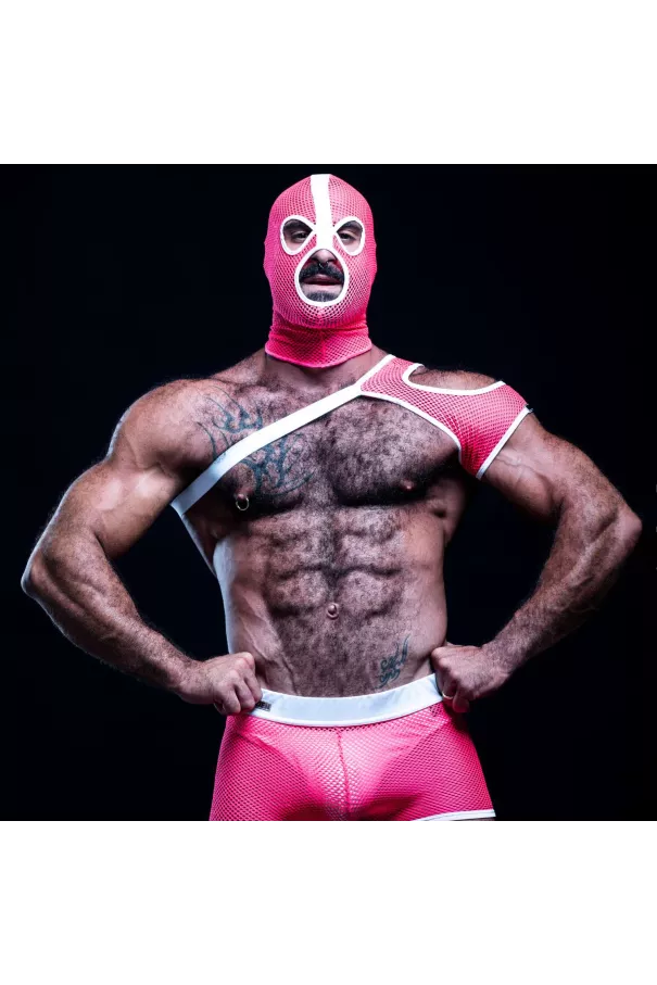 Neon Mesh Shoulder Harness Pink