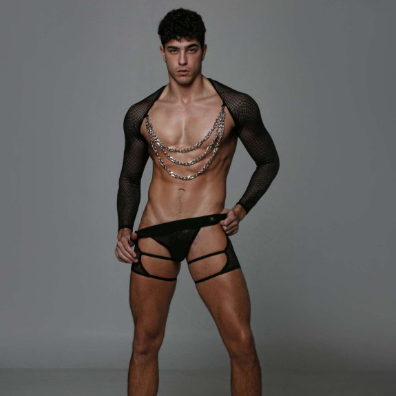Circuit Fishnet bolero Black
