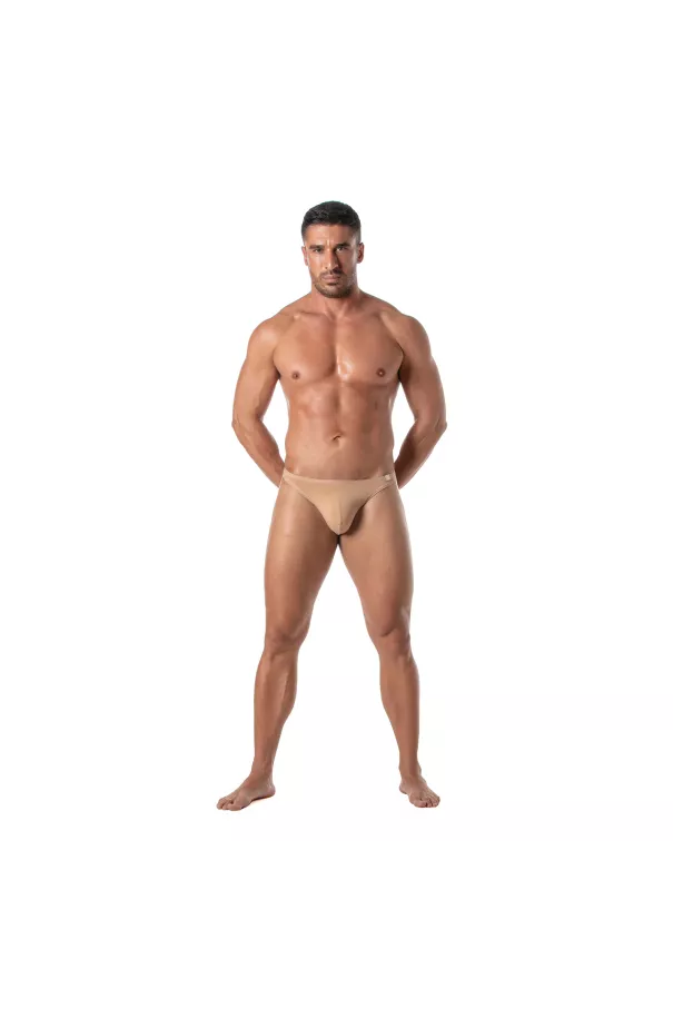 Men Wearing a Skin color Thong From Front
