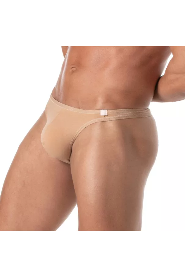 Men Wearing a Skin color Thong From a Sideview