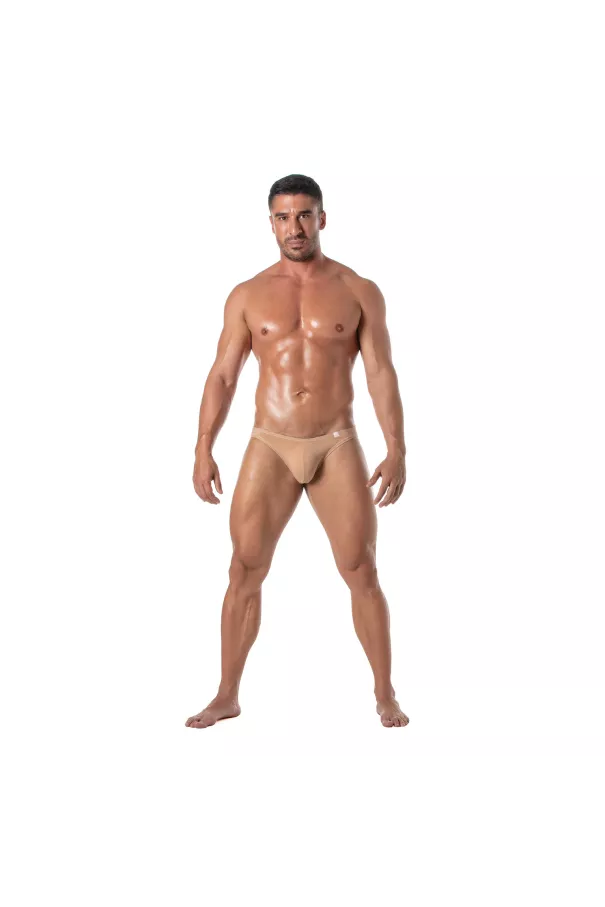Men Wearing a Skin color Mini brief From Front