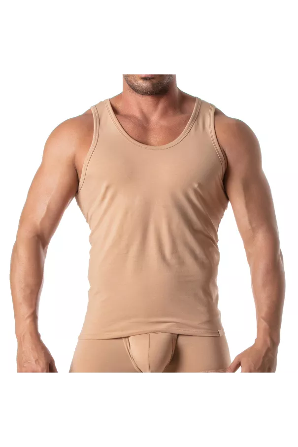 A Skin color Tanktop Beige From Front