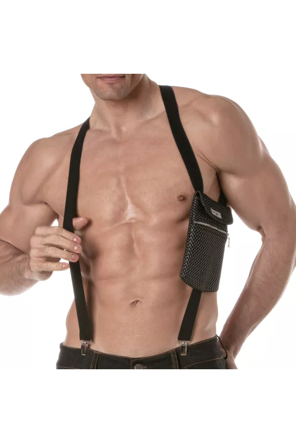 3D Elastic Pocket Harness Black Grey