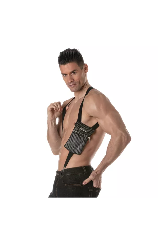 3D Elastic Pocket Harness Black Grey