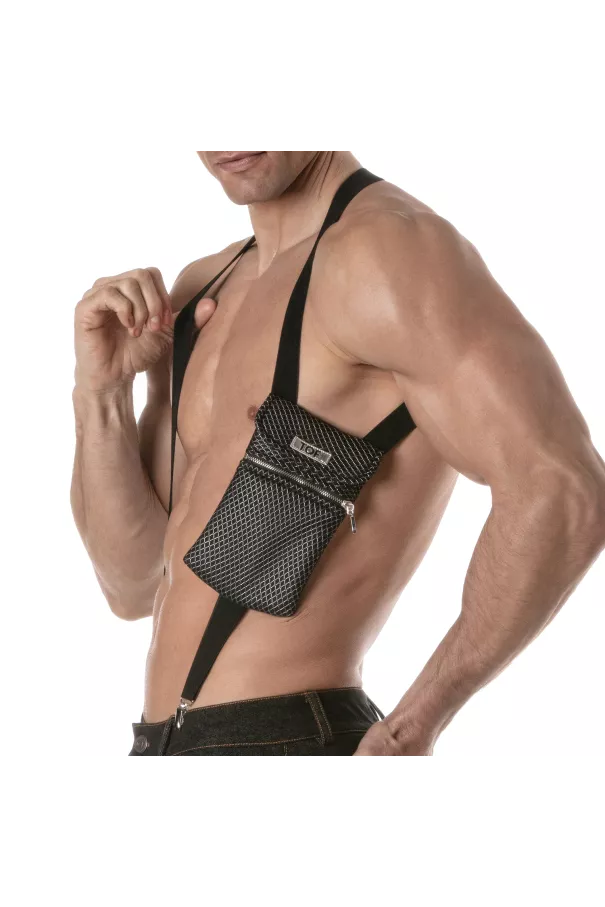 3D Elastic Pocket Harness Black Grey
