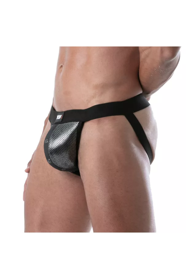 Sexy Men's Jockstrap Silver – 3D Snap Buttons | TOF Paris