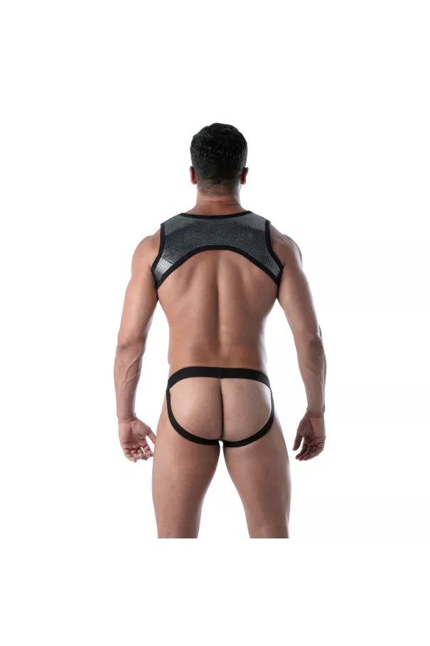 Sexy Men's Jockstrap Silver – 3D Snap Buttons | TOF Paris