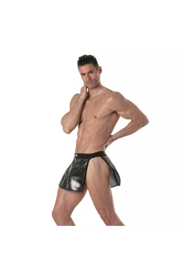 3D Waist Apron Silver from sideway