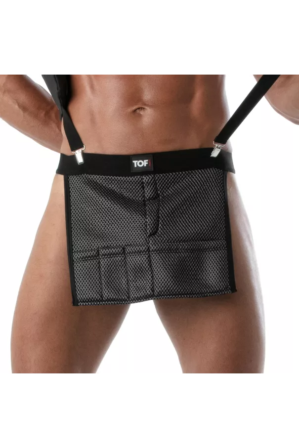 3D Waist Apron Black Grey