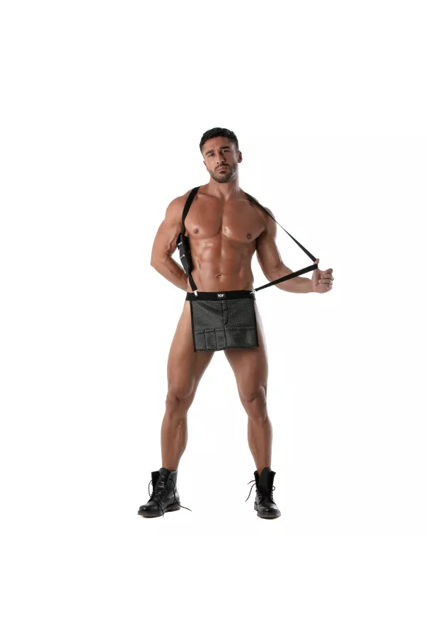 3D Waist Apron Black Grey