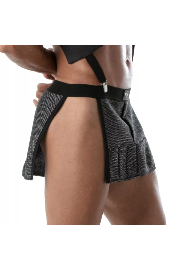 3D Waist Apron Black Grey