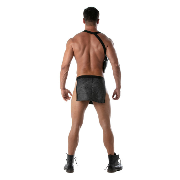 3D Waist Apron Black Grey