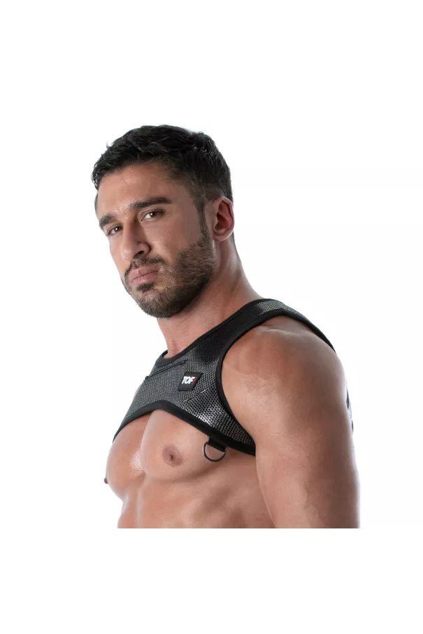 3D Zipped Pocket Harness Silver from sideway