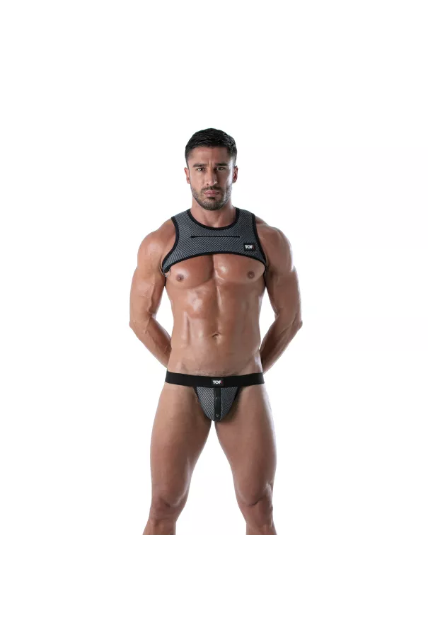3D Zipped Pocket Harness Grey