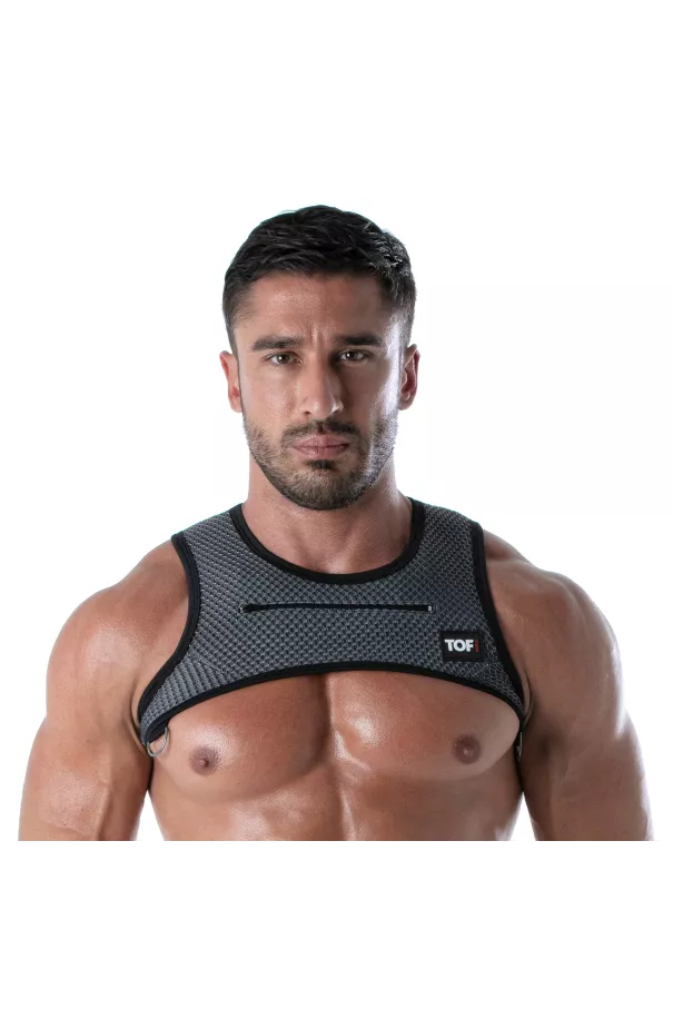 3D Zipped Pocket Harness Grey