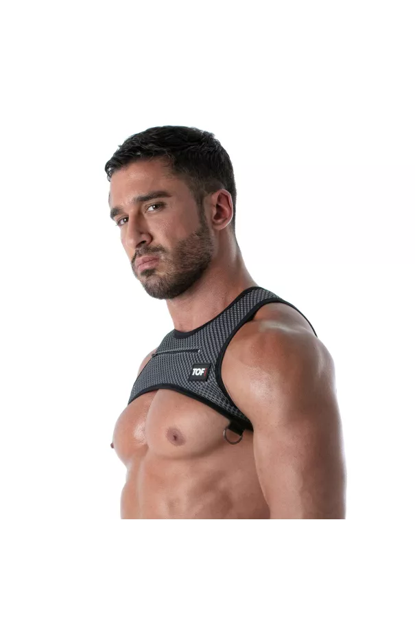 3D Zipped Pocket Harness Grey