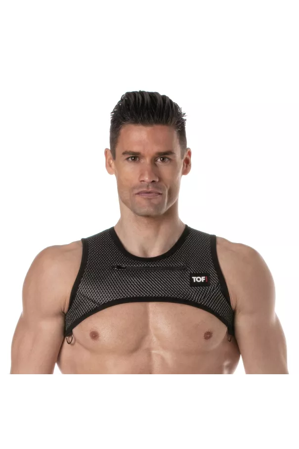 3D Zipped Pocket Harness Grey