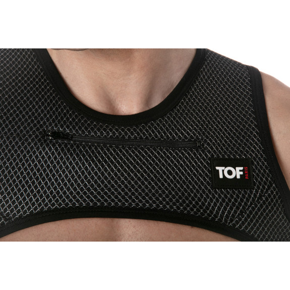 3D Zipped Pocket Harness Grey