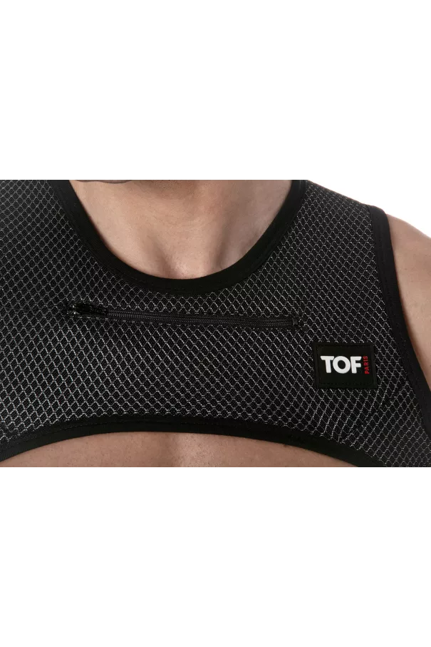 3D Zipped Pocket Harness Grey