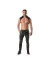 Harnais De Chemise à Col et un pantalon cuir