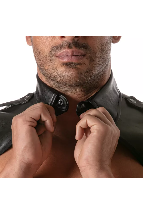 Harnais De Chemise à Col Kinky avec bouton pression
