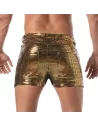 Glitter 5 Pockets Mid Thigh Shorts Silver