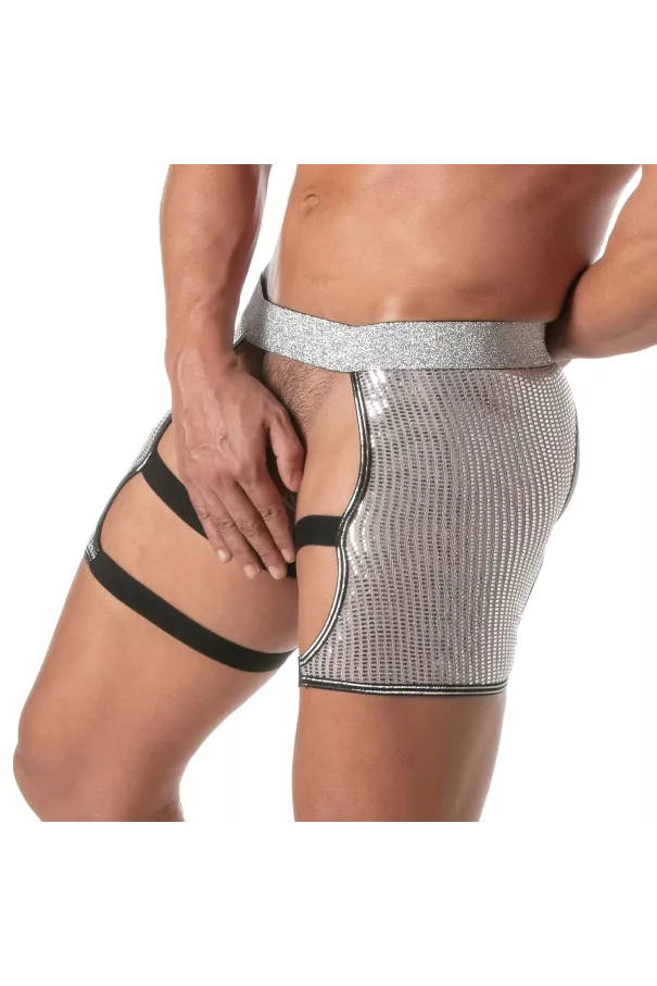 Glitter Shorty Chaps Silver