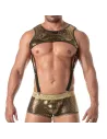 Glitter Zipped Harness Gold