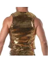 Glitter Chain Vest Gold