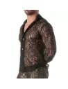 A Lace Long Sleeves Shirt Black From Sideview