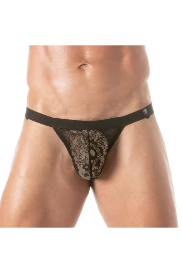 A Lace Jockstrap Black