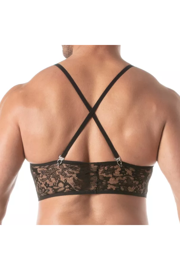 A Lace Bustier For Men From Back