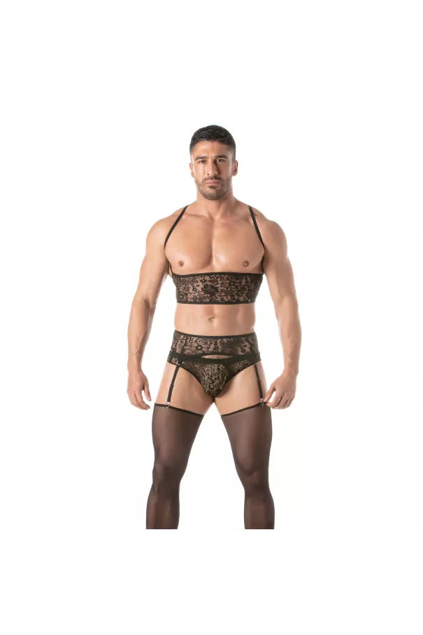 Men wearing a Lace Bustier by TOF Paris