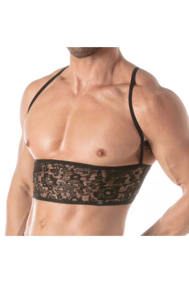 A Lace Bustier Black