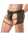 a Lace Chaps Thong Black