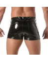 Vinyl 5 Pocket Mid-Thigh Shorts Black