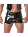 Vinyl 5 Pocket Mid-Thigh Shorts Black