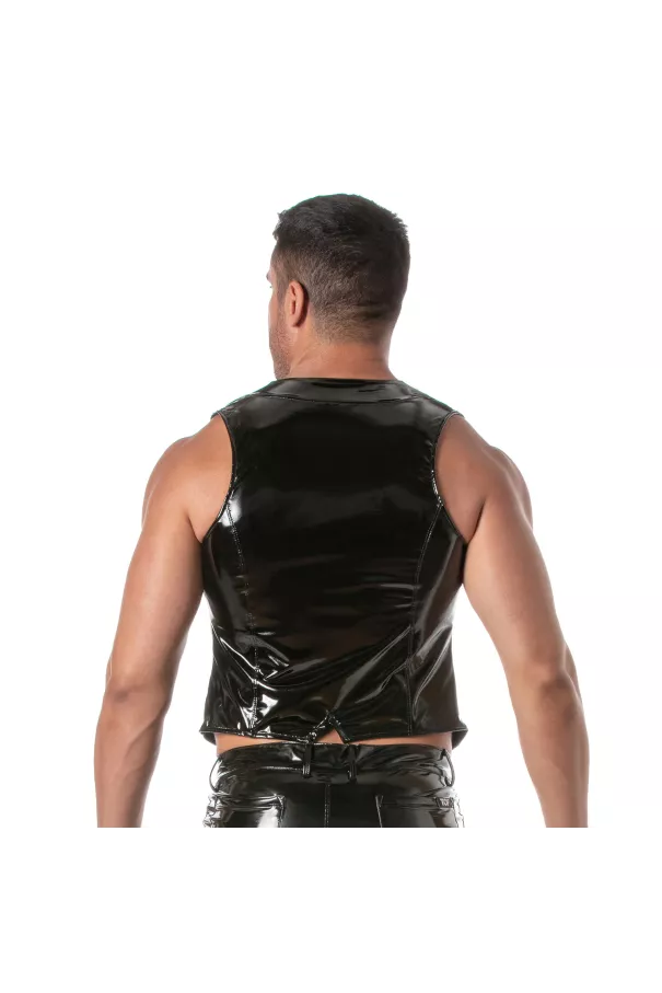 Vinyl Chain Vest Black