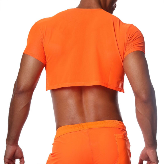 Crop Top Neon Orange - TOF-PARIS.com