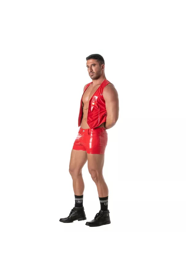 Vinyl Chain Vest Red