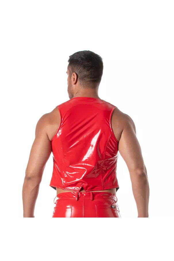 Vinyl Chain Vest Red