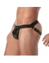 Vinyl Snap Jockstrap Black